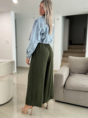 OLIVE SOLID JUMPSUIT
