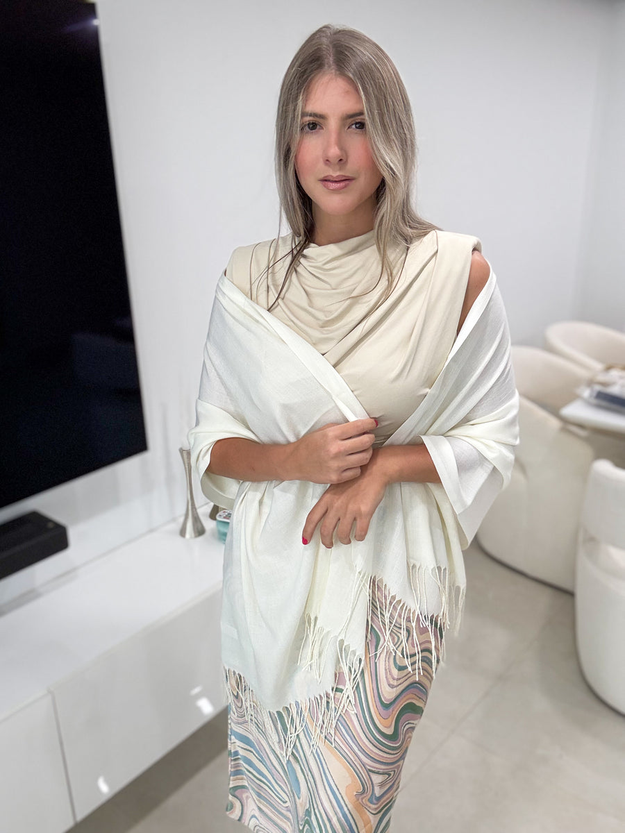 BUTTER YELLOW PASHMINA