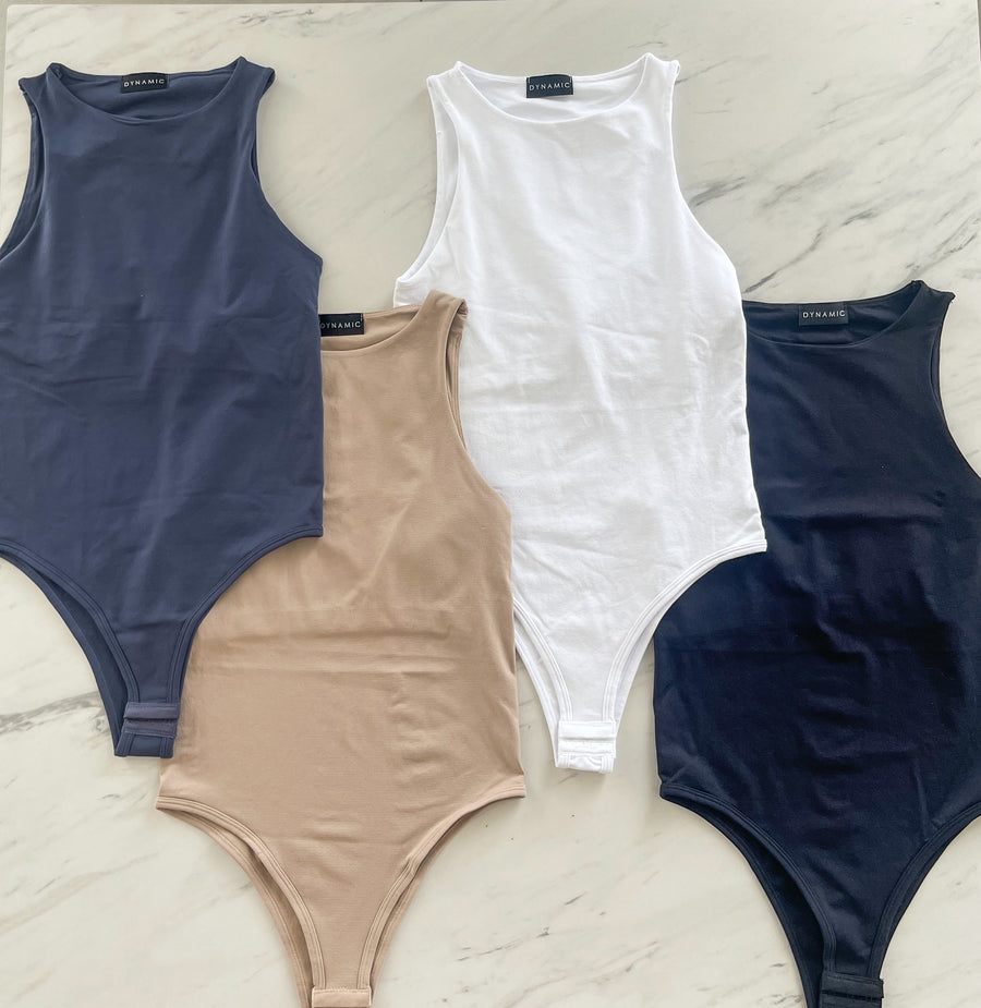 DOUBLE LAYERED SLEEVELESS BODYSUIT