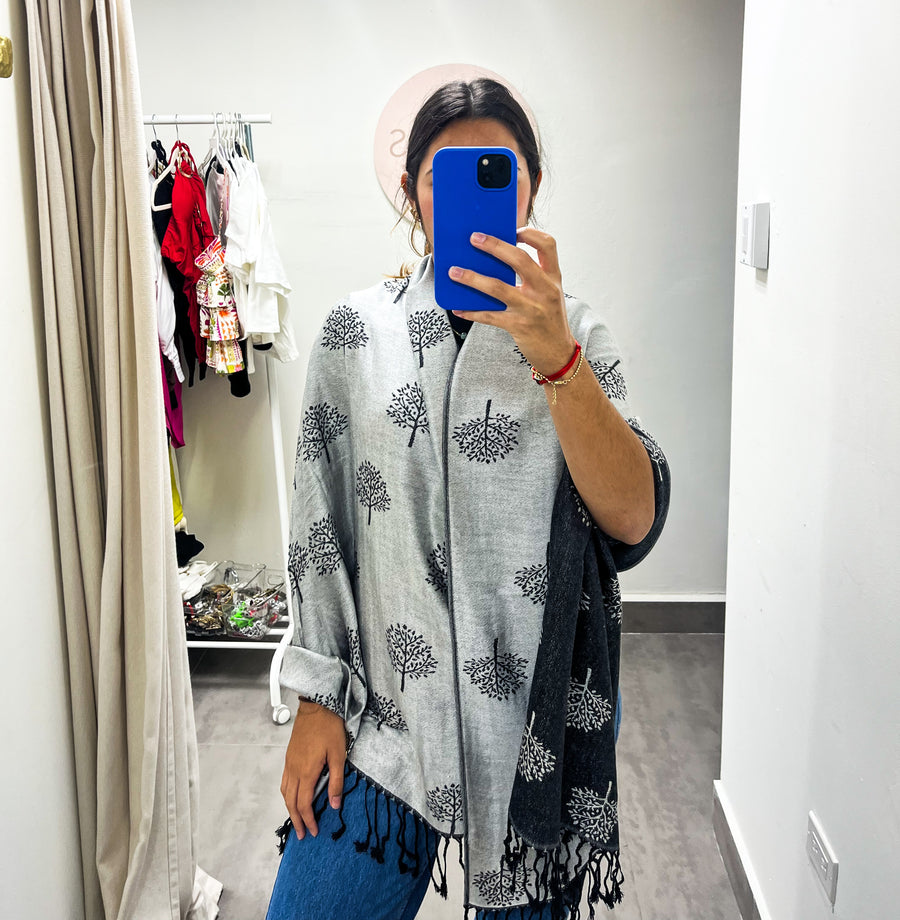 TREE PRINT PASHMINA