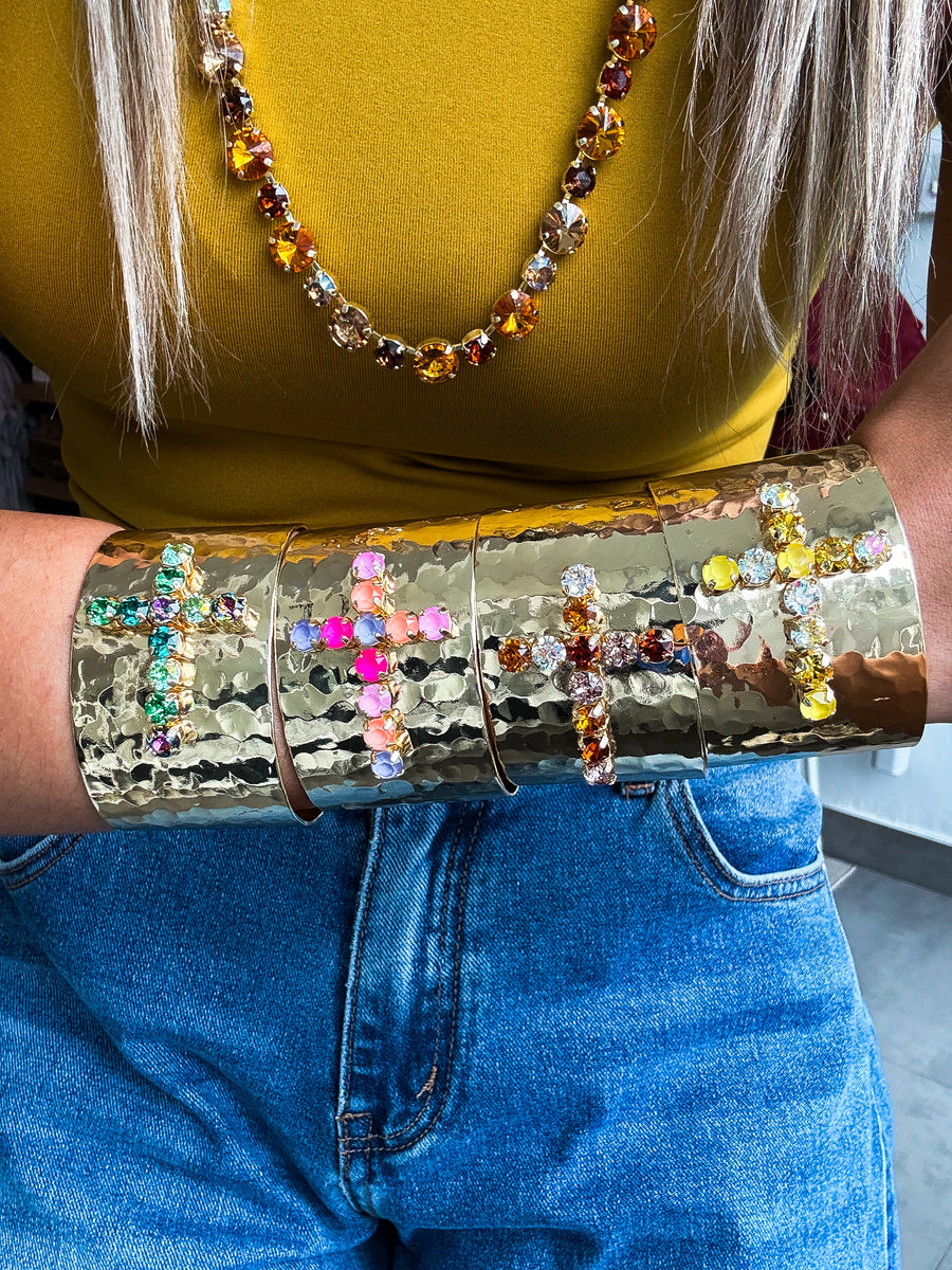 SWAROVSKI CROSS CUFF BANGLE