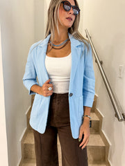 BROWN DENIM STRETCHY PANTS