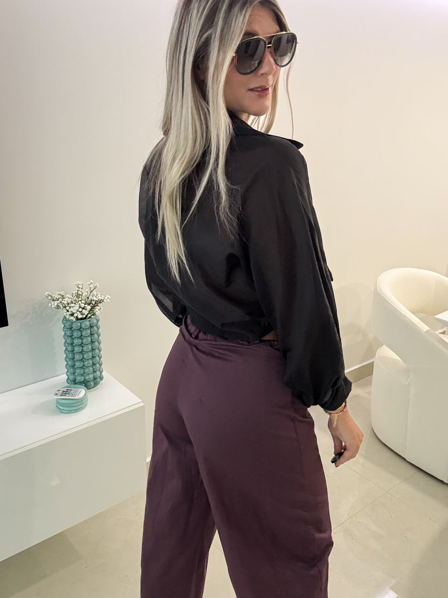 SHEER KNOT BLOUSE
