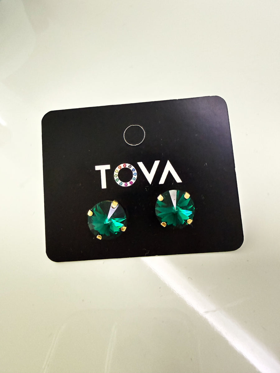 STUD EMERALD GREEN