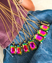 CHUNKY GEM LONG NECKLACE