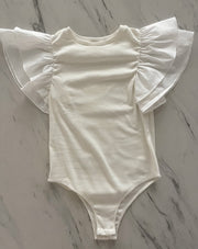 WHITE RUFFLE BODYSUIT