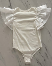 Load image into Gallery viewer, WHITE RUFFLE BODYSUIT
