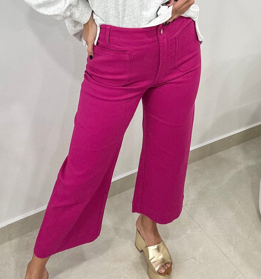HOT PINK FRONT POCKET PANTS