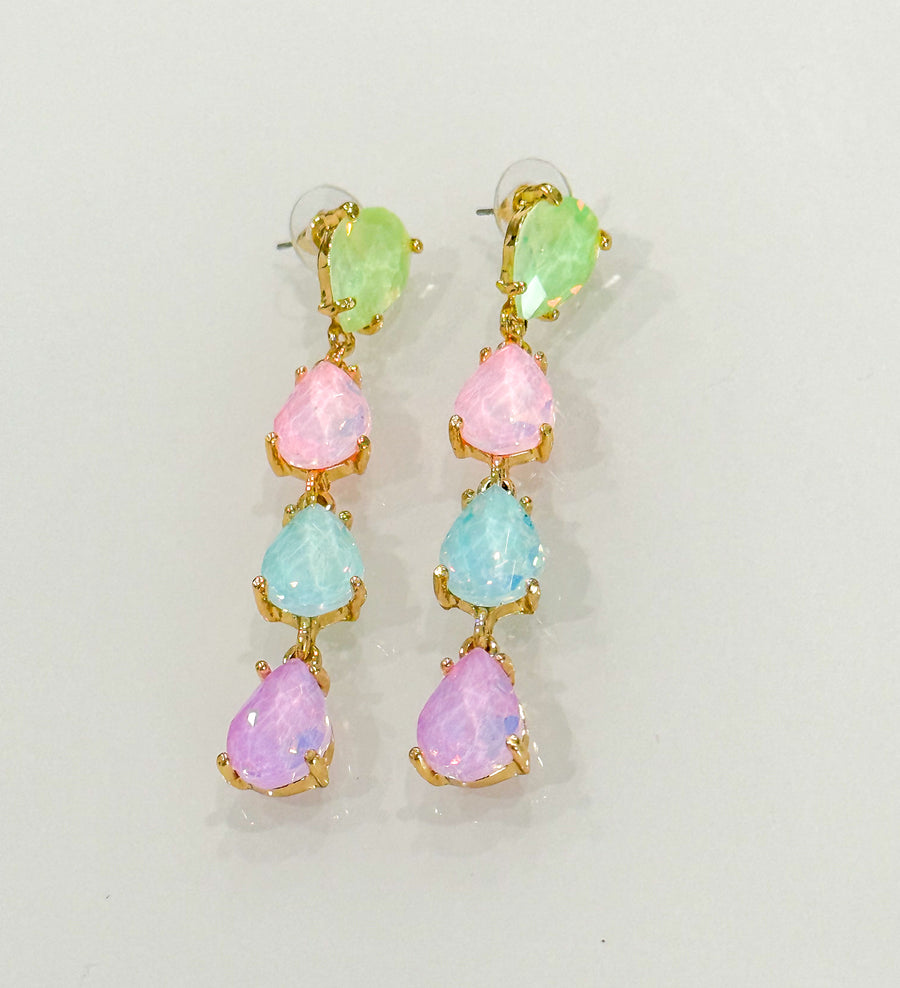 PASTEL TEARDROP DANGLING EARRINGS