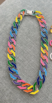 ENAMEL MULTICOLOR NECKLACE