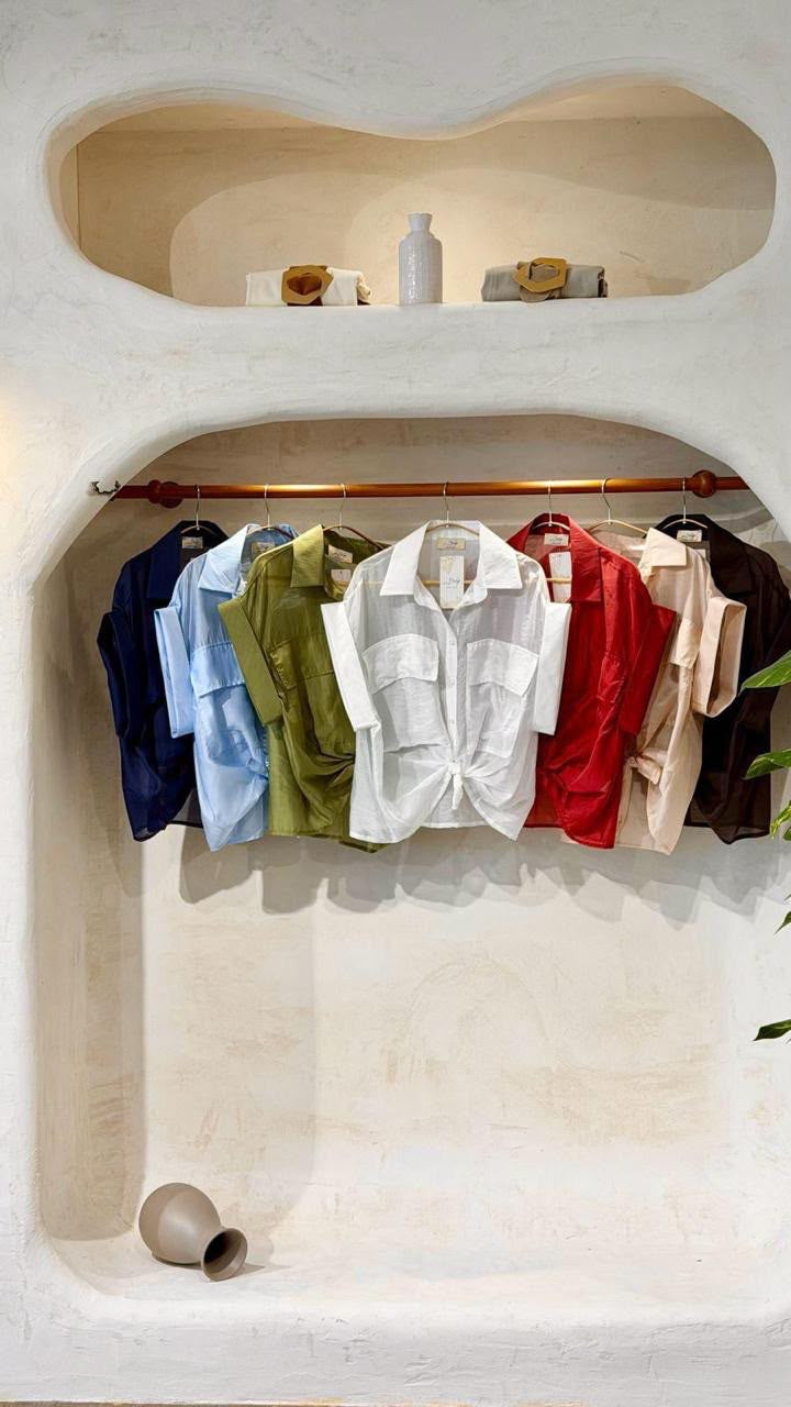 SHEER POCKET BLOUSES