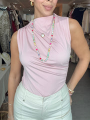 SLEEVELESS STRETCHY BLOUSE