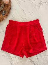 Load image into Gallery viewer, RED BACK ELASTIC SHORTS
