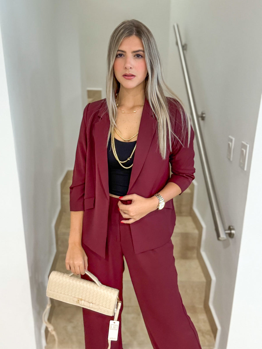 BURGUNDY BLAZER