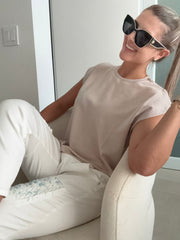 TAUPE BASIC TEE