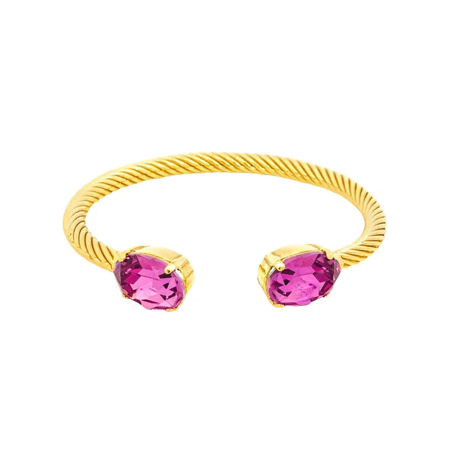 CHARLOTTE CUFF IN OVALS IN DARK ROSE