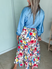 PUERTO RICO PRINT WRAP AROUND SKIRT