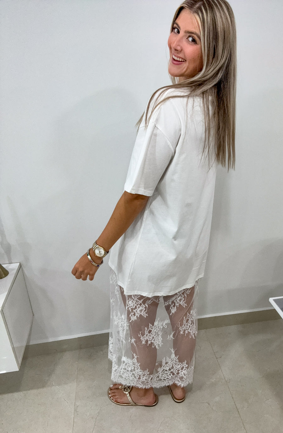 T-SHIRT LACE DRESS
