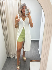 LIGHT OLIVE TAILORED SHORTS