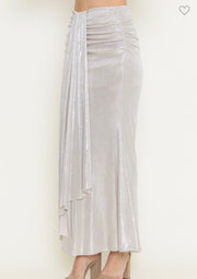 CHAMPAGNE LUREX SKIRT