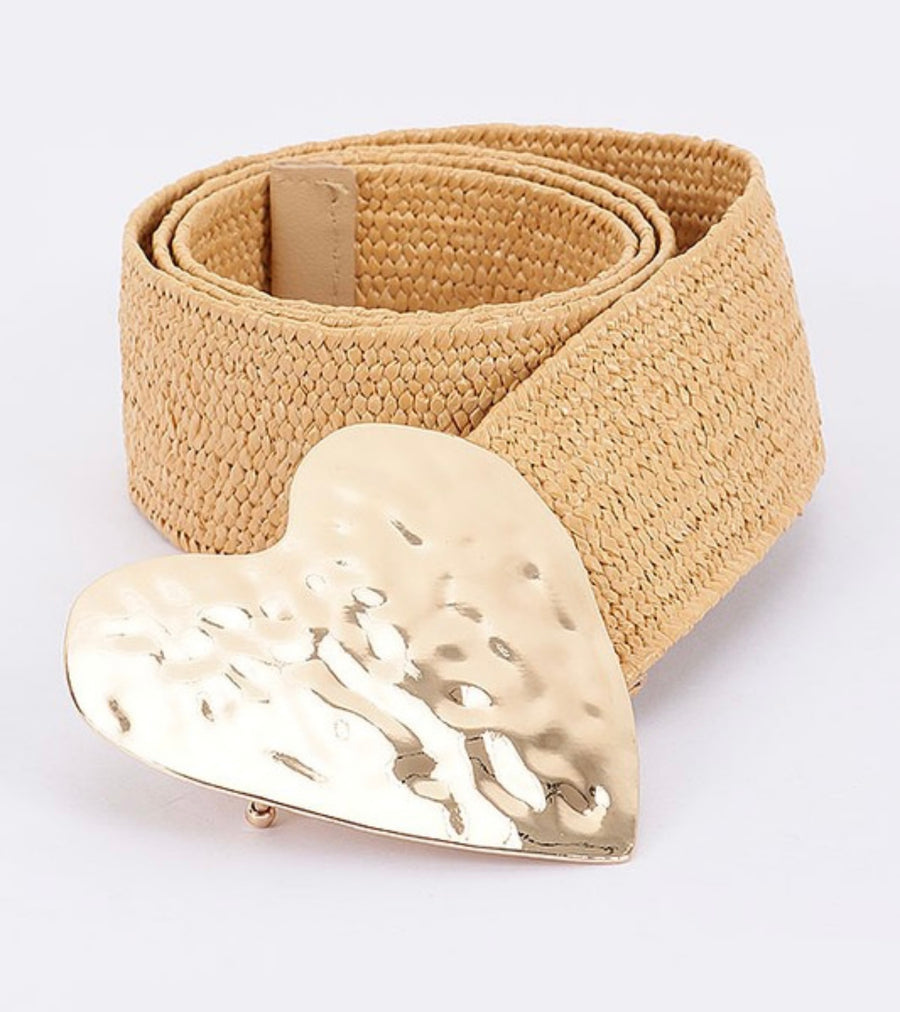 HEART BUCKLE STRETCH BELT