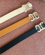 CURVED MIRROR C BUCKLE BELT