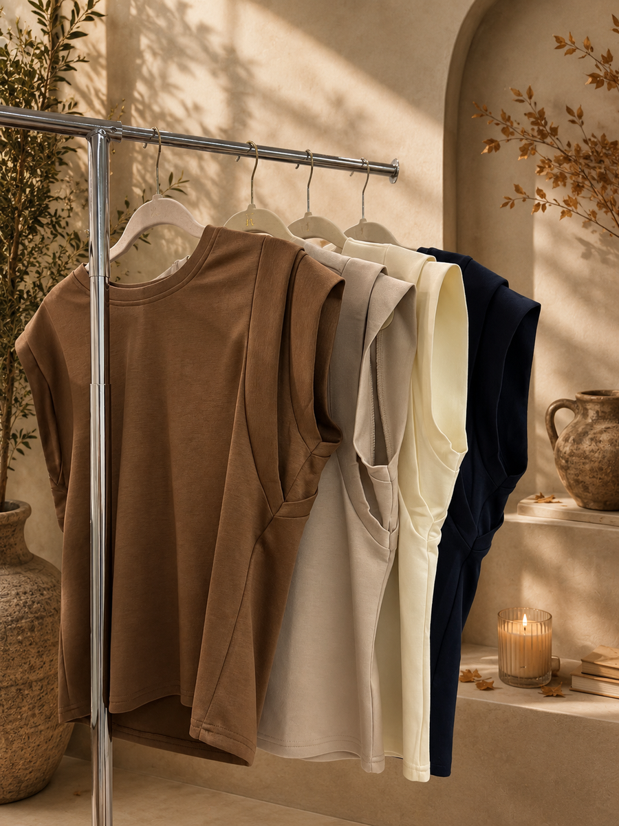 MODAL DOUBLE SLEEVES BLOUSE