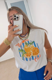 "VACATION CLUB" T-SHIRT BLOUSE