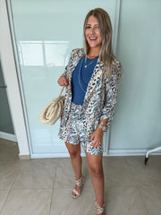 BLUE LEOPARD SHORTS