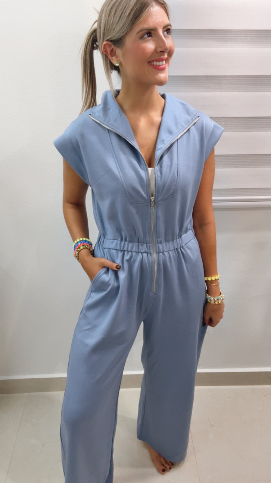 BLUE MODAL JUMPSUIT