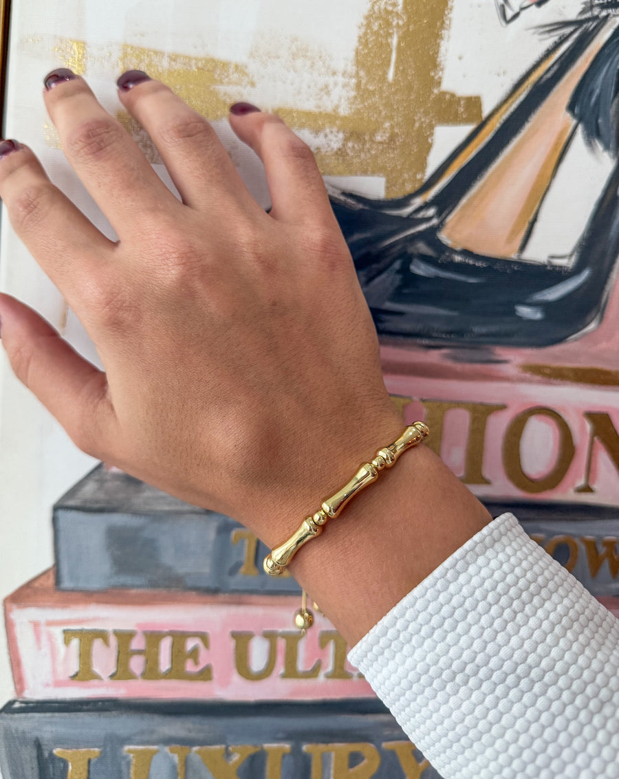 GOLD BAMBOO ADJUSTABLE BRACELET
