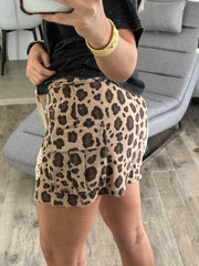 LEOPARD PATCHWORK SKIRT