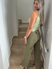 OLIVE STRETCHY PANTS
