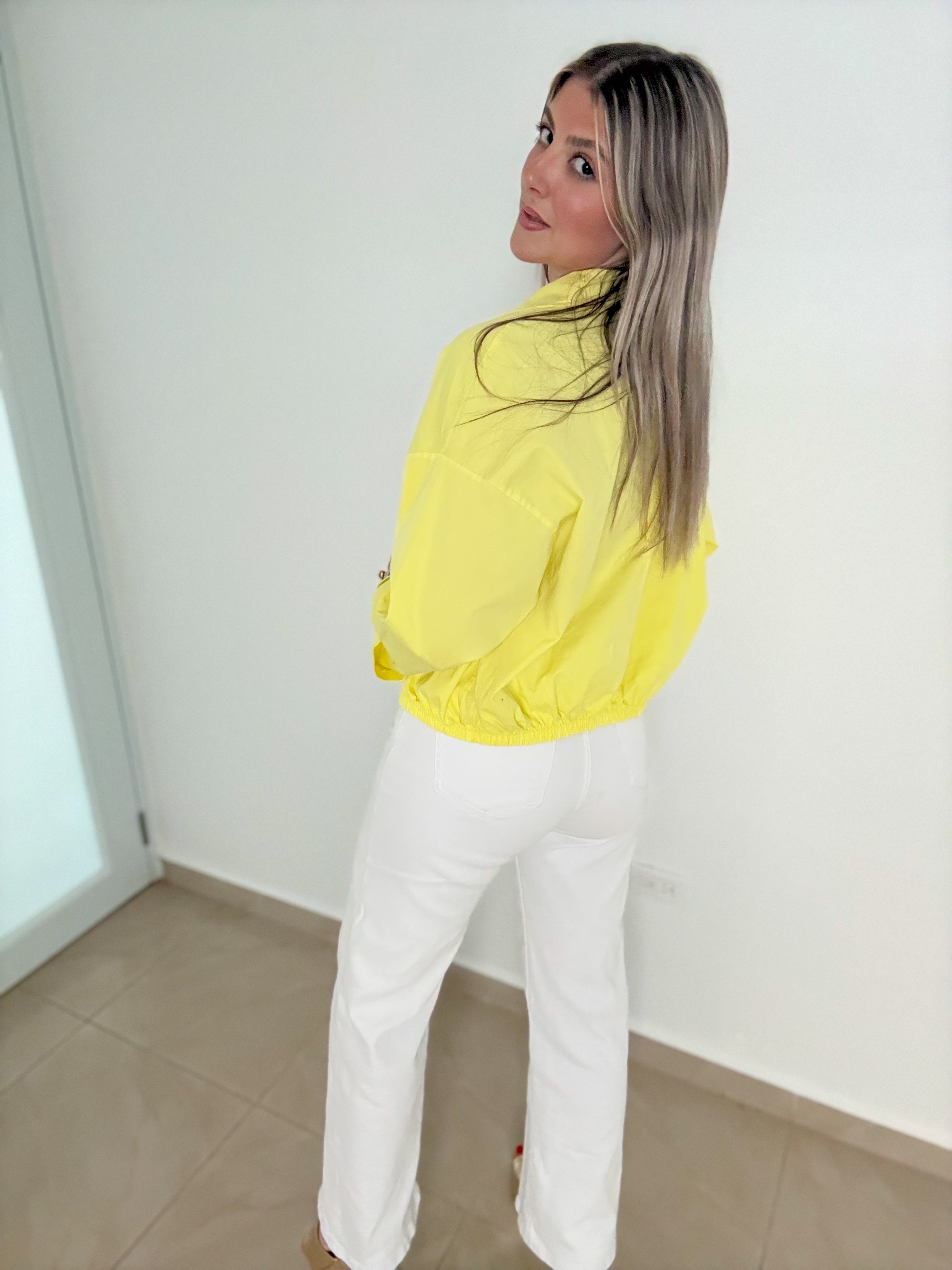 YELLOW STRETCHY JACKET