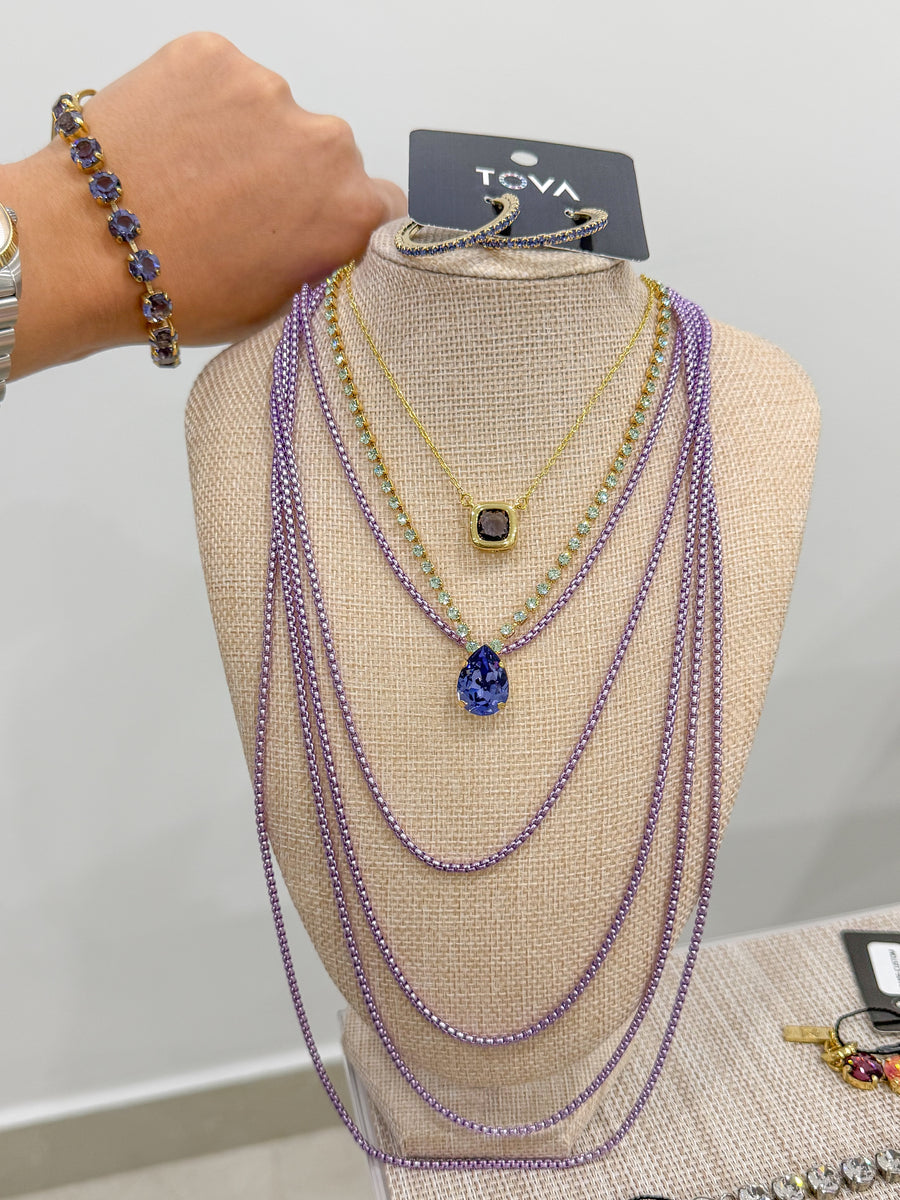 LILAC LAYERED THIN COLLAB NECKLACE