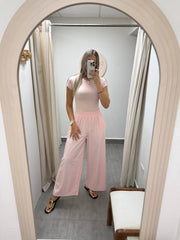 STRETCHY PALE PINK PANTS
