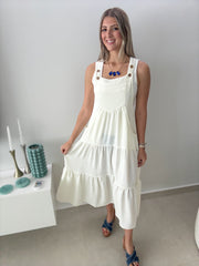 IVORY OVERALL DRESS
