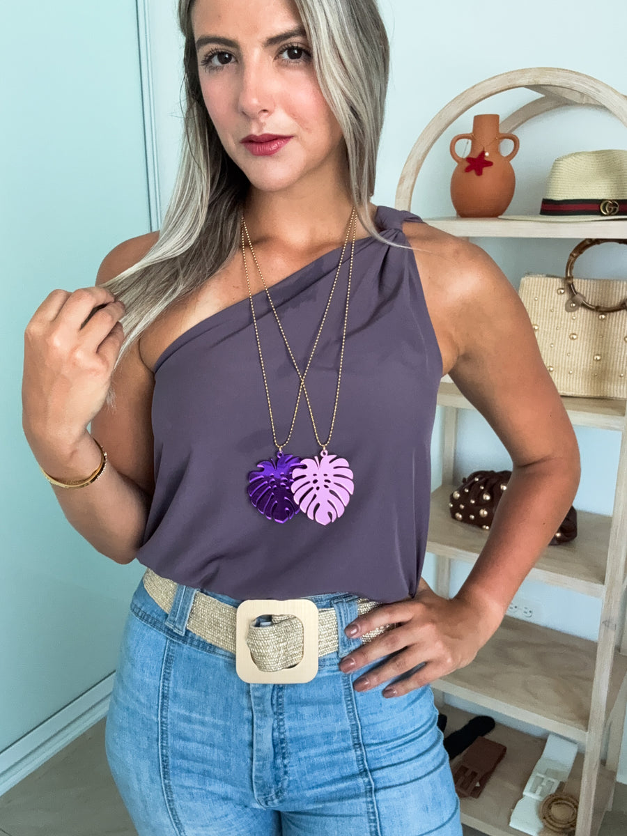 LEAF LONG NECKLACE
