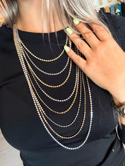 TWO TONE PAMPAS LAYERED NECKLACE