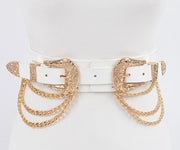 MULTI METAL CHAIN LAYERED STRETCH BELT