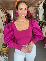 MAGENTA BUBBLE BLOUSE