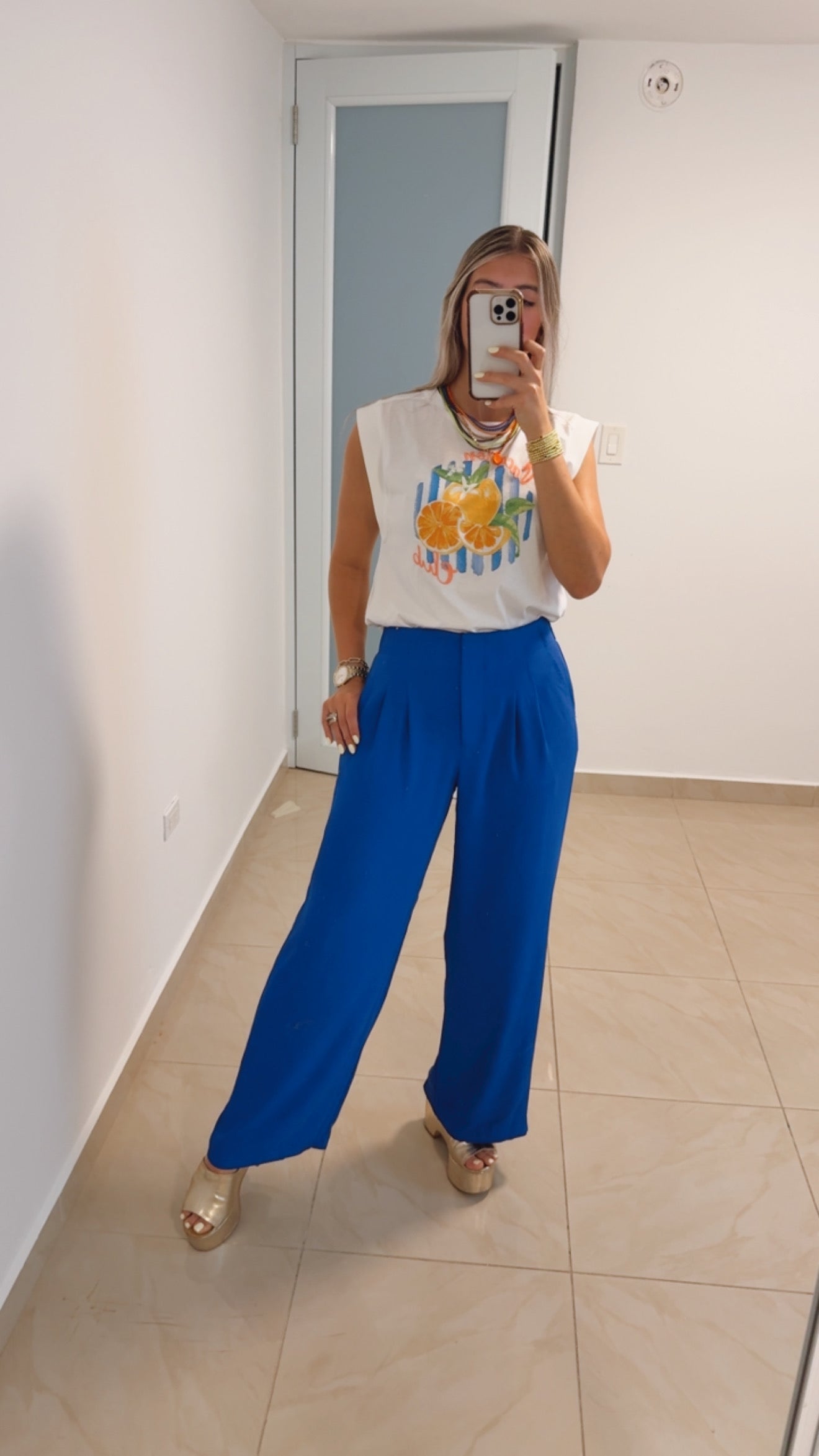 ROYAL BLUE TAILORED PANTS