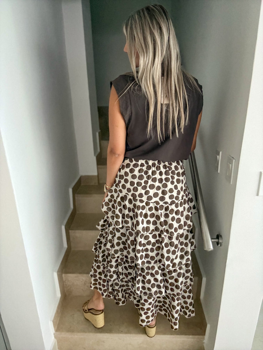 POLKA DOT RUFFLE SKIRT