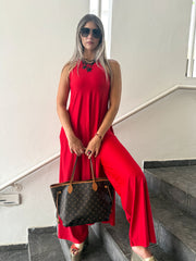 PIA RED RACERBACK TOP & PANT SET