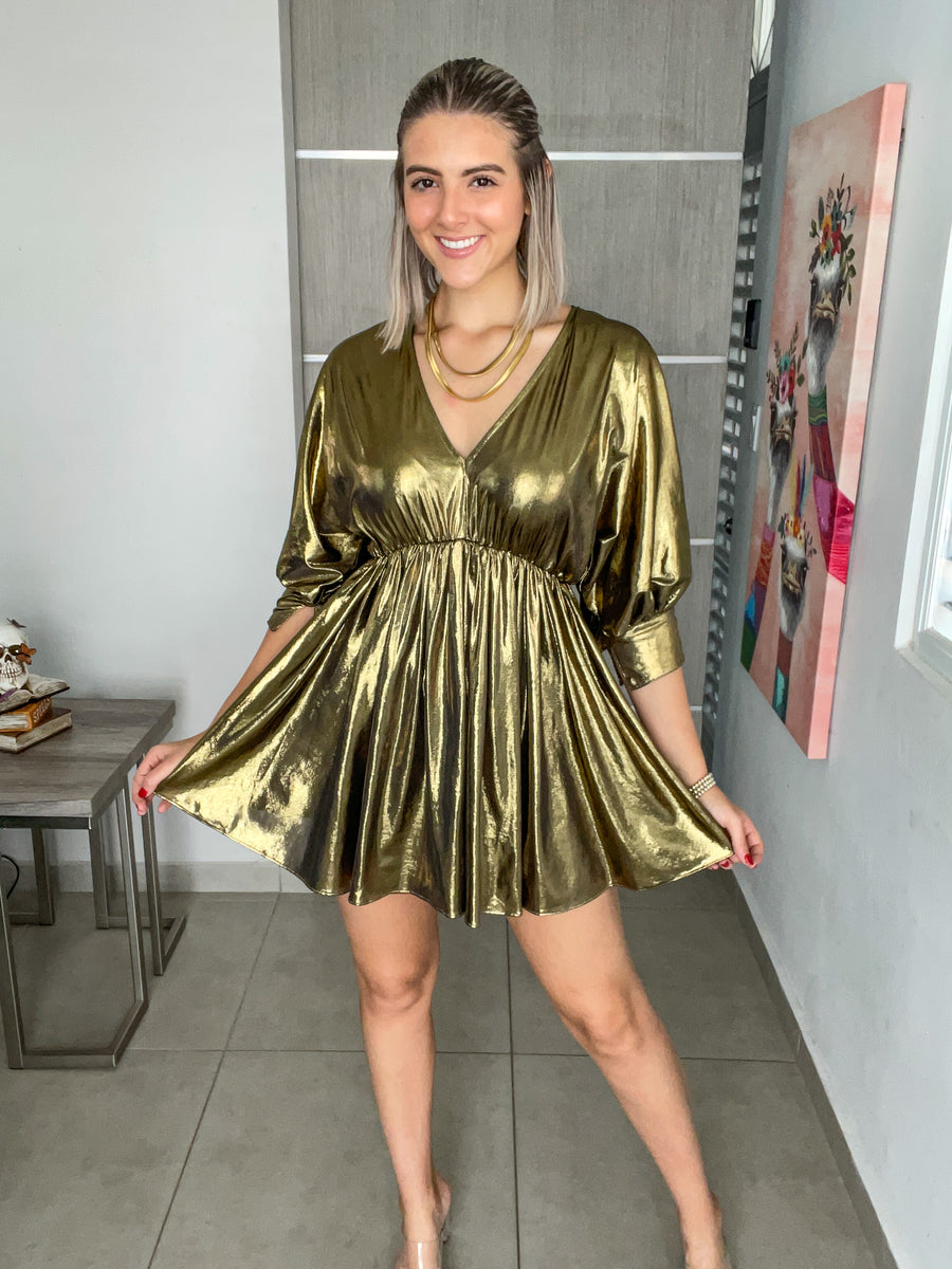 GOLD METALLIC DRESS