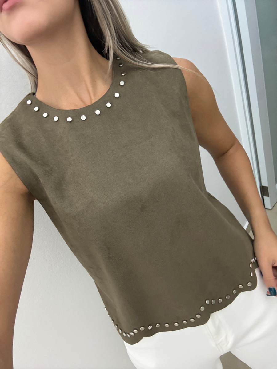 STUDDED SUEDE BLOUSES
