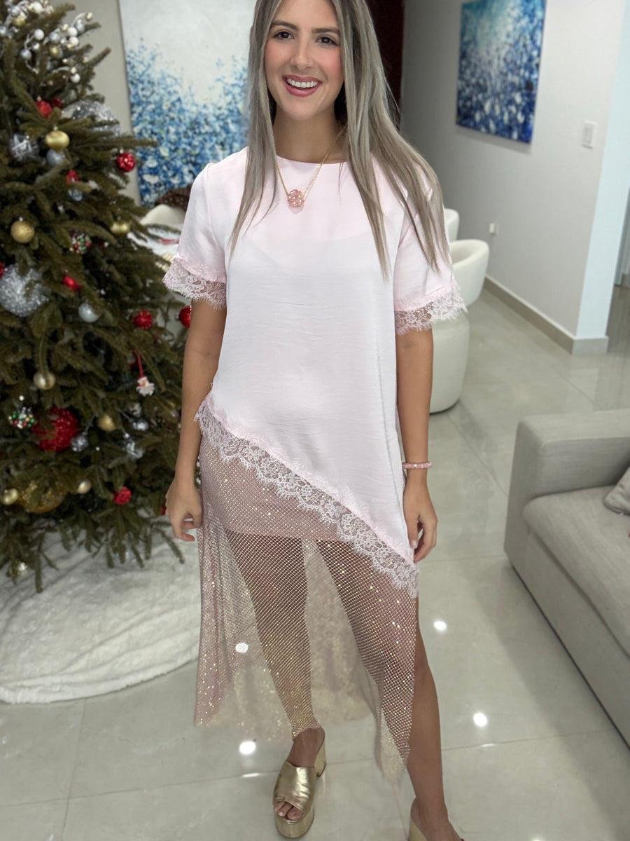 PASTEL SATIN LACE TOPS