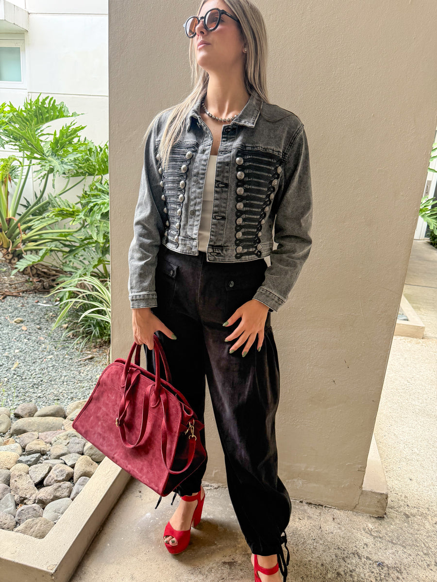 NAPOLEON INSPIRED CHARCOAL GRAY JACKET