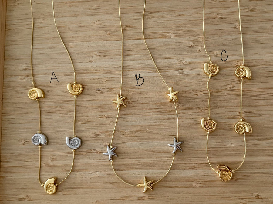 MARINE LIFE ADJUSTABLE NECKLACES