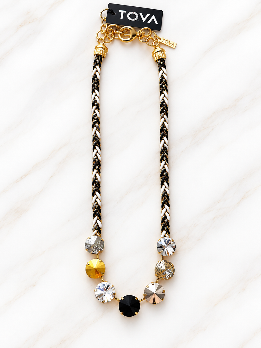 STACY NECKLACE BLACK & WHITE